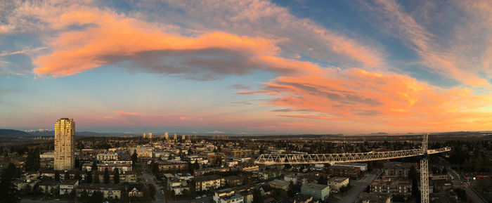Cityscape at sunset