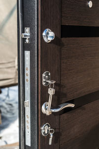 Close-up of wooden door