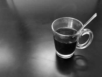 Tea cup on table