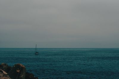 Sea scape with a boat 