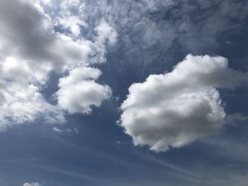 Low angle view of clouds in sky