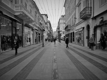 People on street in city