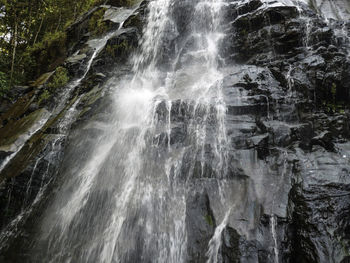 Scenic view of waterfall