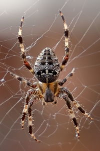 Close-up of spider on web