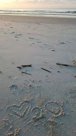 Close-up of sand on beach