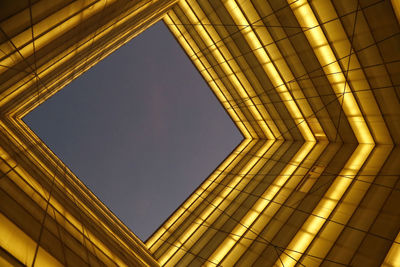 Low angle view of modern building against sky