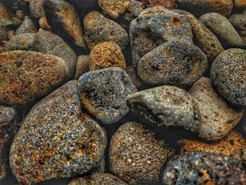 Full frame shot of pebbles