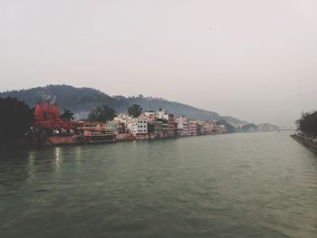 Scenic view of river against clear sky