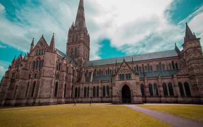 View of cathedral against cloudy sky