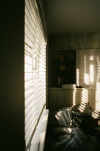 Portrait of woman sitting at home