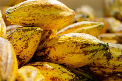 Close-up of bananas for sale at market stall