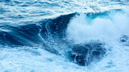 Close-up of waves in sea