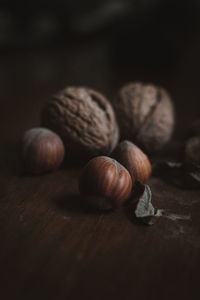 Close-up of fruits on table