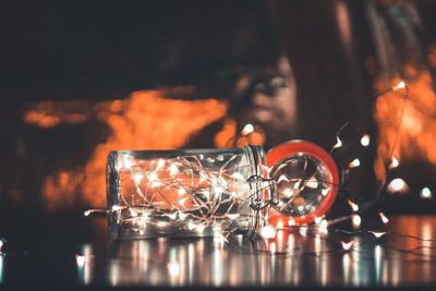 Close-up of candles