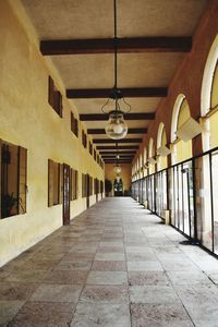 Empty corridor of building