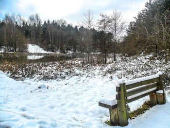Close-up of snow covered landscape