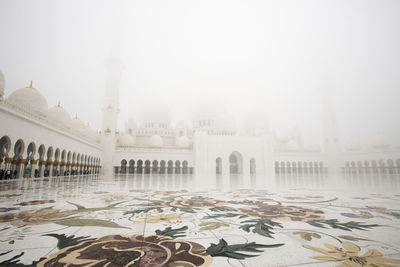 Mosque in fog