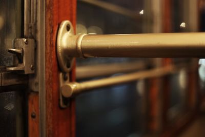 Close-up of metal door