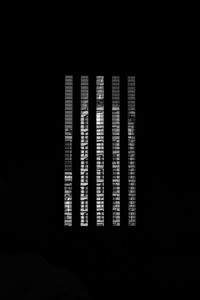 Close-up of window in darkroom