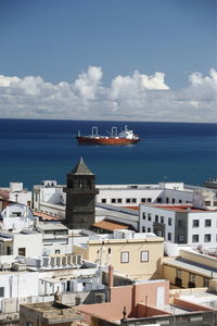 View of sea against clear sky