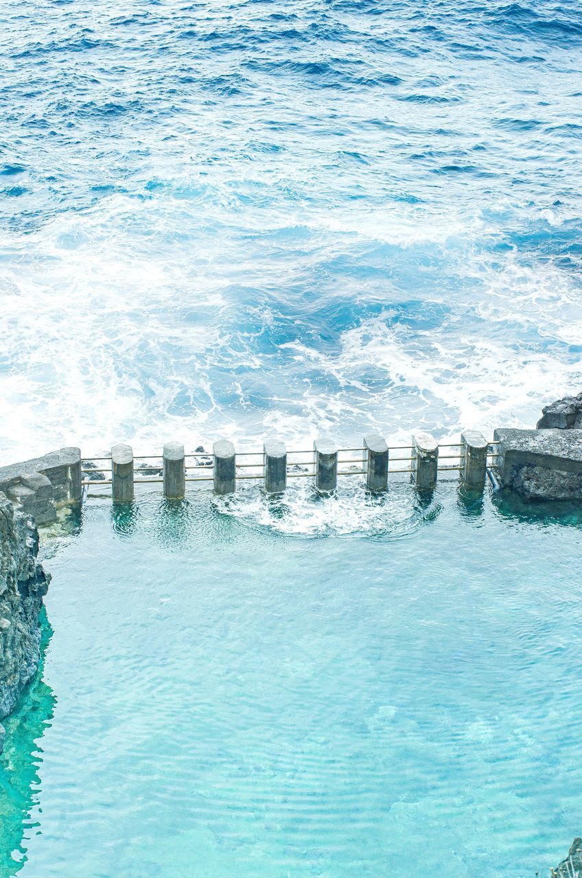 HIGH ANGLE VIEW OF SWIMMING POOL