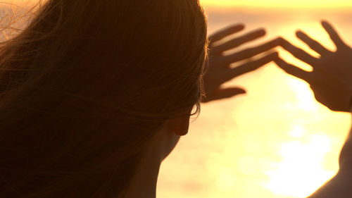 Close-up of woman