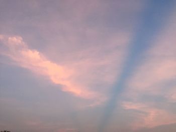 Low angle view of vapor trail in sky