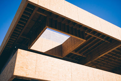 Low angle view of building against clear sky