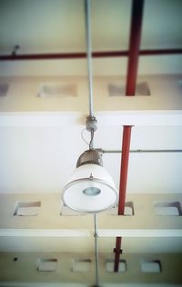 Close up of electric lamp