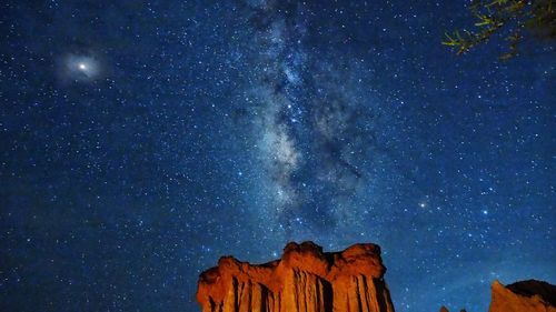 Low angle view of sky at night