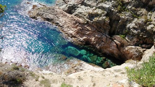 Rock formation by sea