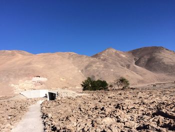 Scenic view of landscape against clear sky