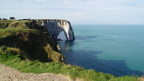 Rock formations in sea