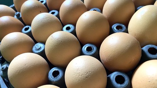 Full frame shot of eggs