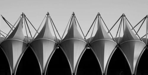 Low angle view of bridge against clear sky