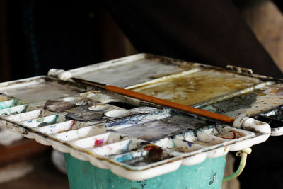 Close-up of fish for sale in market