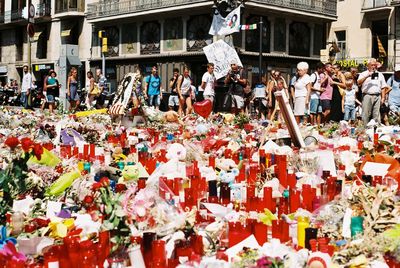 Group of people in market