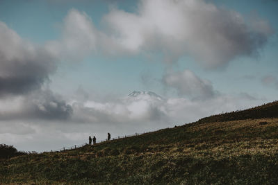 Panoramic shot of land against sky