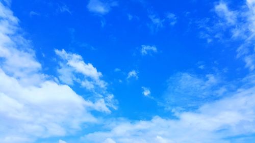 Low angle view of blue sky