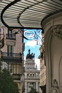 Low angle view of statue of building