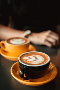 Close-up of coffee on table