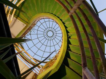 Low angle view of skylight against sky