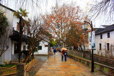 People walking on footpath