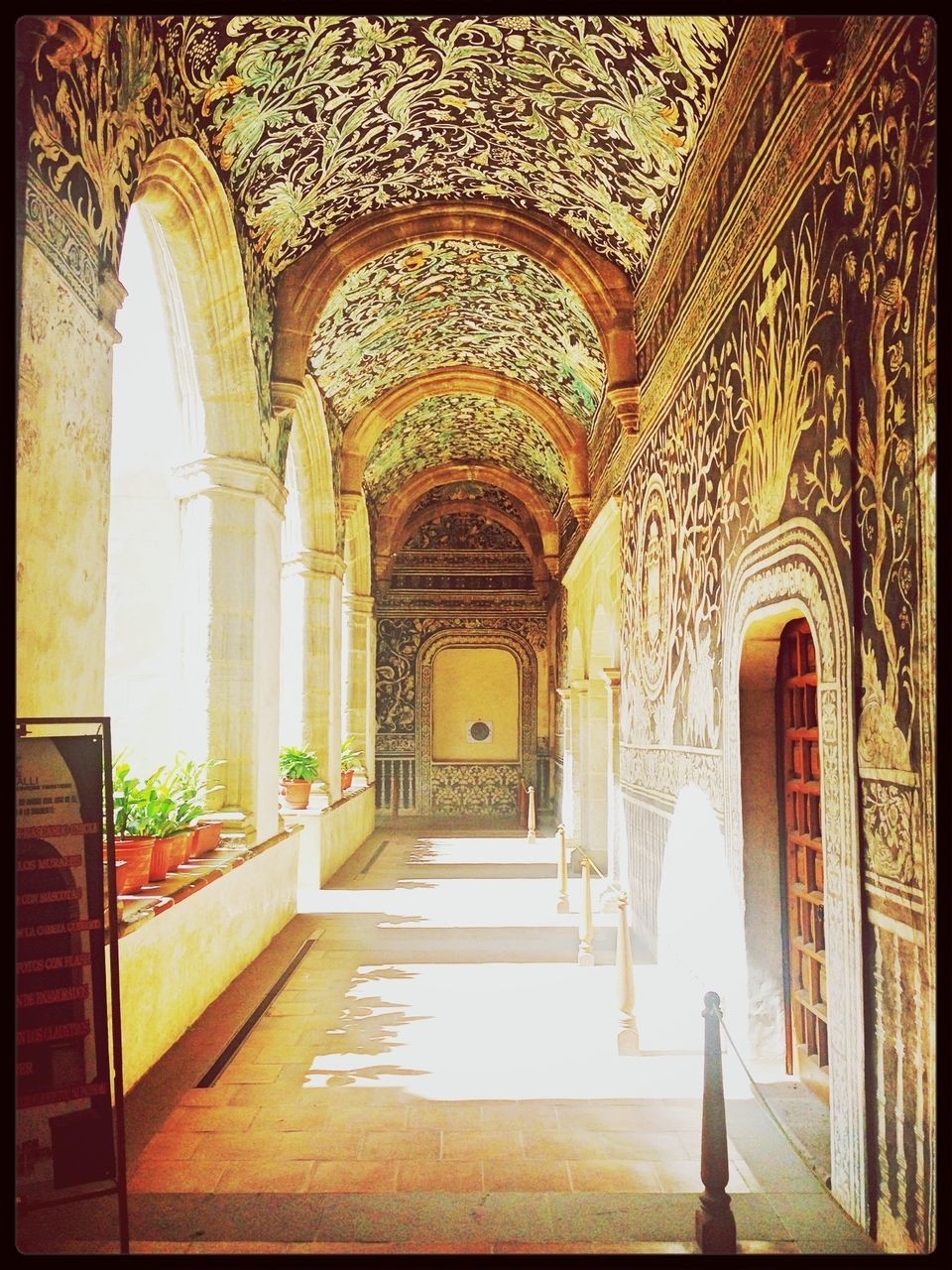 indoors, architecture, arch, built structure, transfer print, entrance, corridor, door, architectural column, religion, place of worship, window, auto post production filter, steps, day, spirituality, building exterior, archway, history, ornate