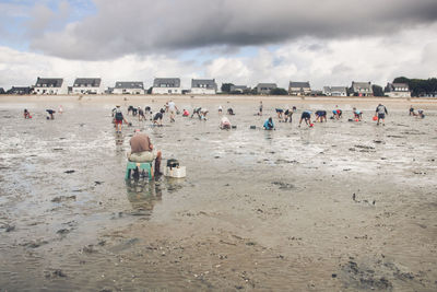 Group of people on beach