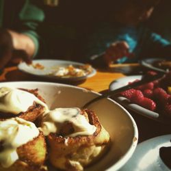 Close-up of served food
