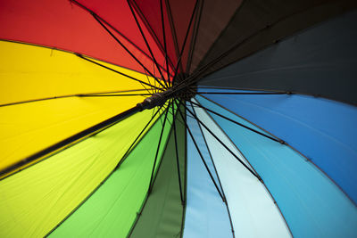 Umbrella gradient. color of rainbow. umbrella spokes. rain protection.
