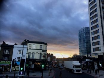 Cars on road against sky