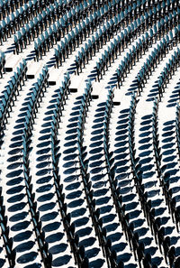 Full frame shot of empty chairs in auditorium