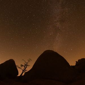 Low angle view of star field against star field